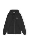 Software Isoli Software Oversized Zip Hoodie, Organic Cotton, in colour Black - 1 - GANNI