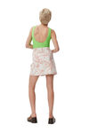 Mini Denim Skirt, Cotton, in colour Egret - 4 - GANNI