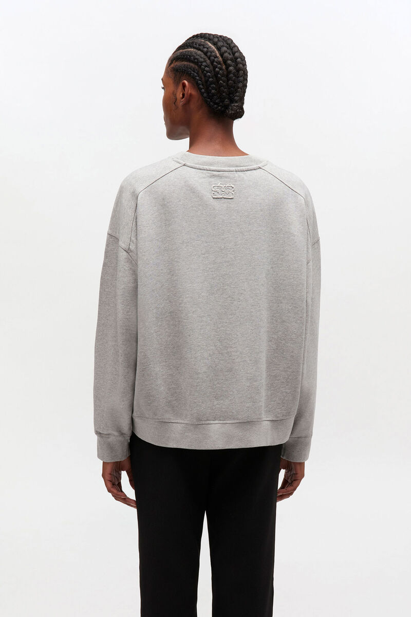 Essential enkel sweatshirt, in colour Paloma - 3 - GANNI