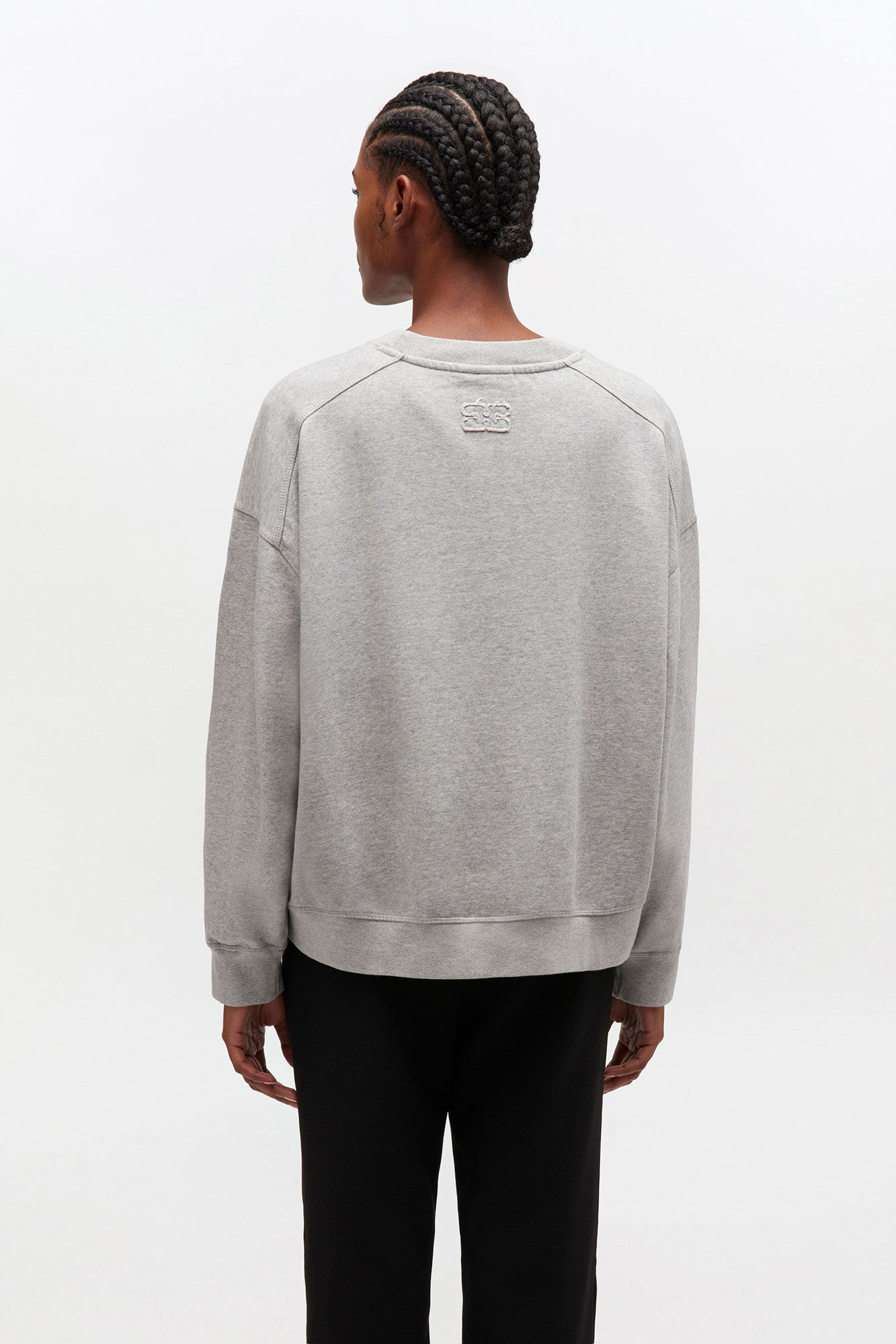 Essential enkel sweatshirt, in colour Paloma - 3 - GANNI
