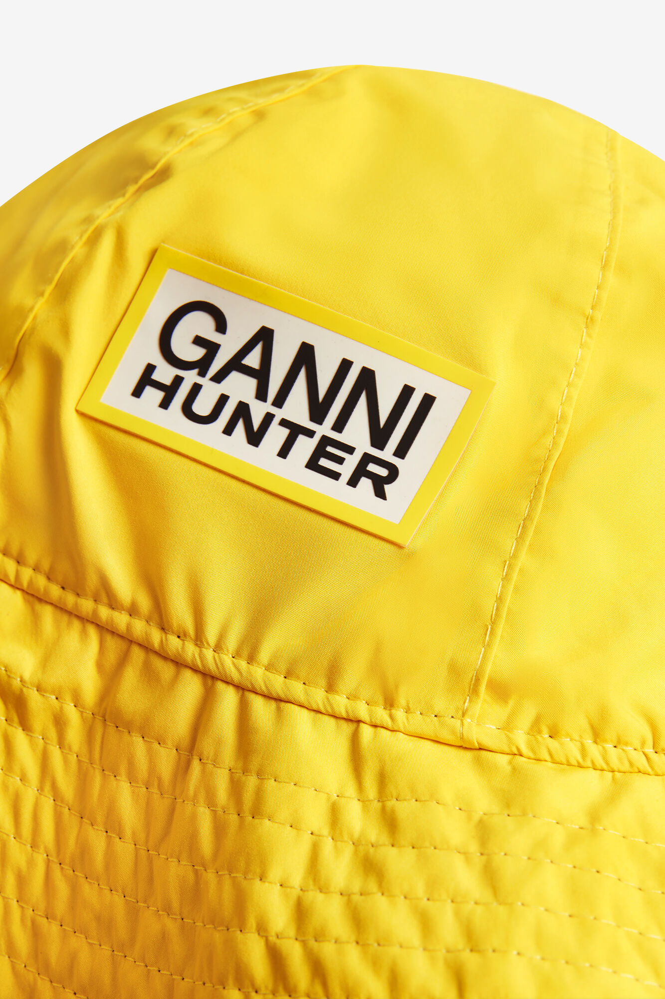 Wasserfester Bucket Hat, Recycled Polyester, in colour Lemon - 4 - GANNI