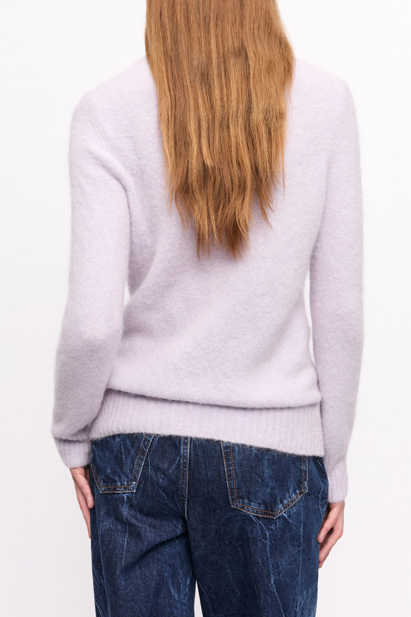 Lavender Jumper, Alpaca, in colour Lavender Blue - 2 - GANNI