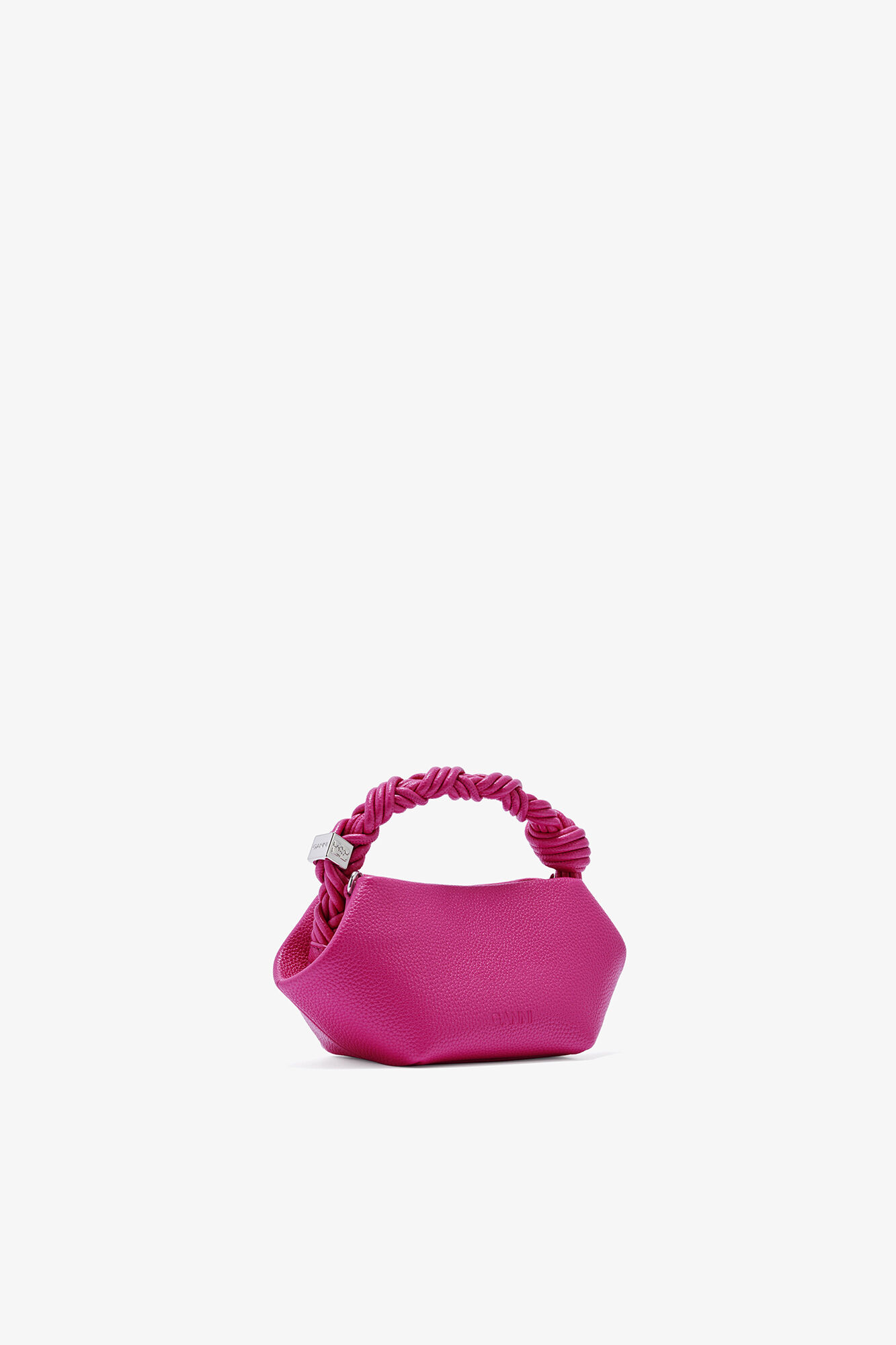 Mini Bou Bag in Pink, Recycled Polyester, in colour Cabaret - 2 - GANNI