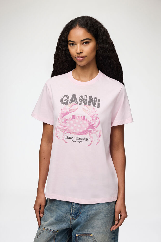 T-skjorte med krabbe, Chalk Pink