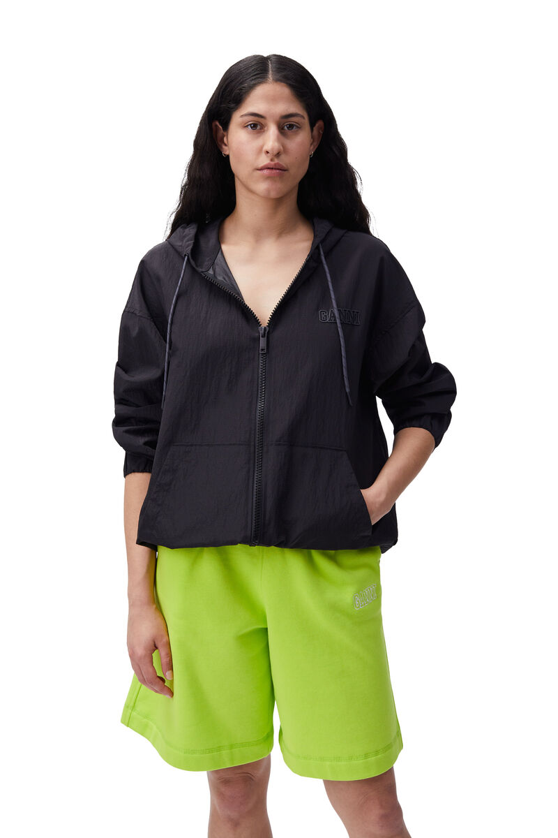 Tech Fabric Jacket, Nylon, in colour Black - 3 - GANNI