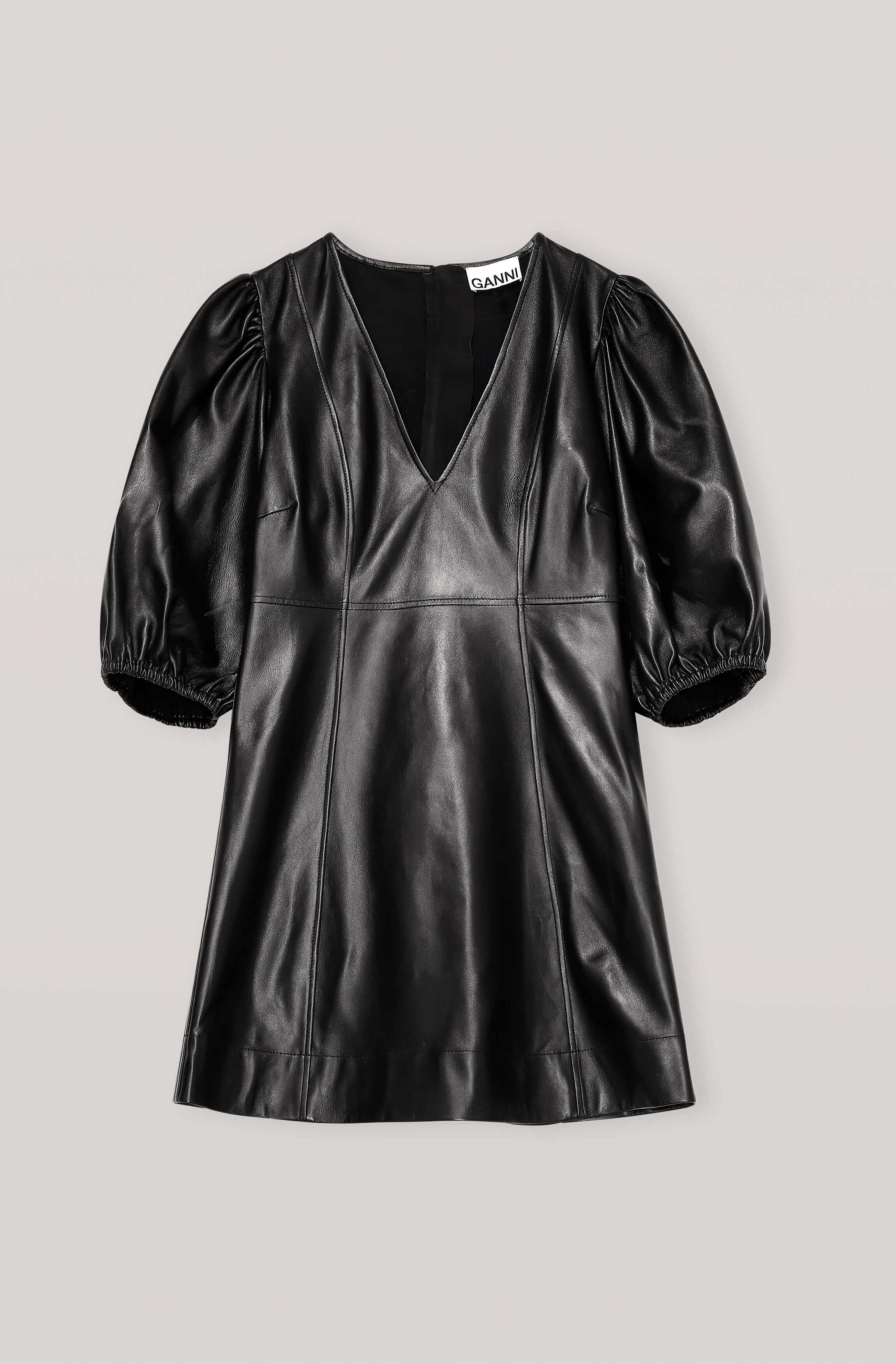 Ganni black leather dress Outlet