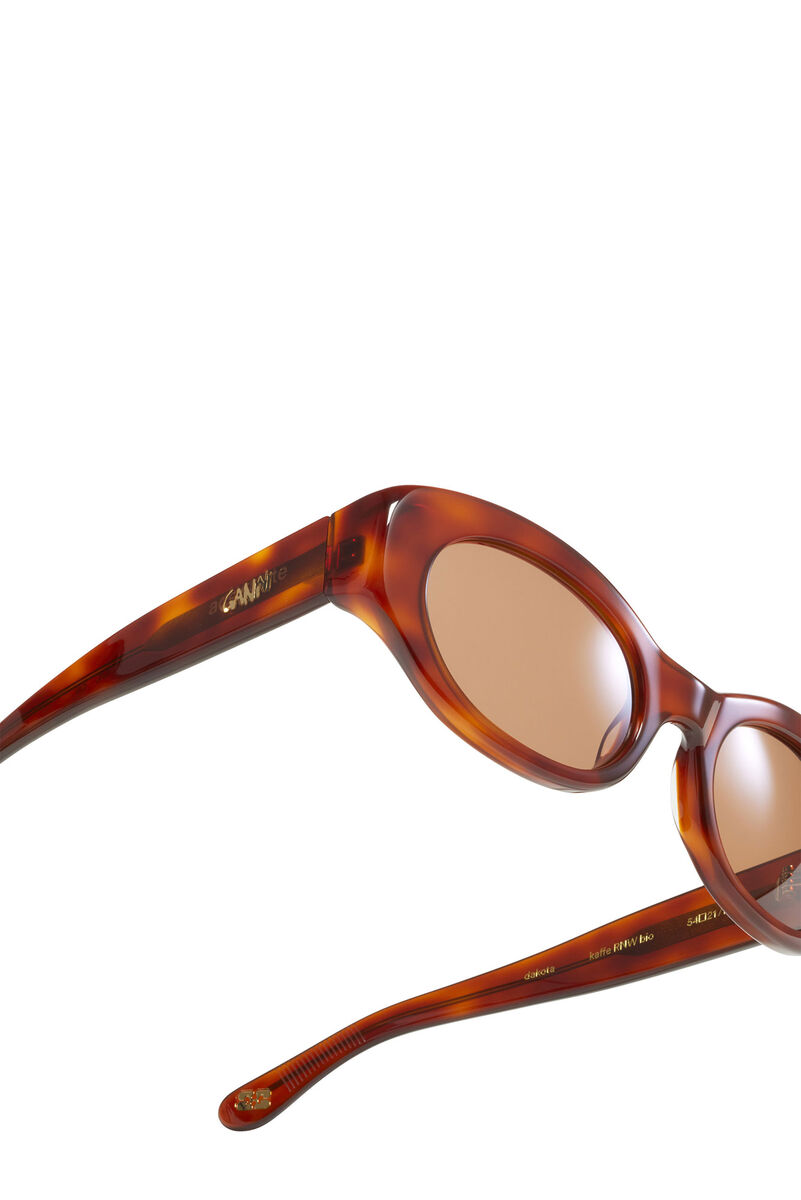 GANNI x Ace & Tate Tiger's Eye Dakota Sunglasses, Acetate, in colour Tiger's Eye - 4 - GANNI