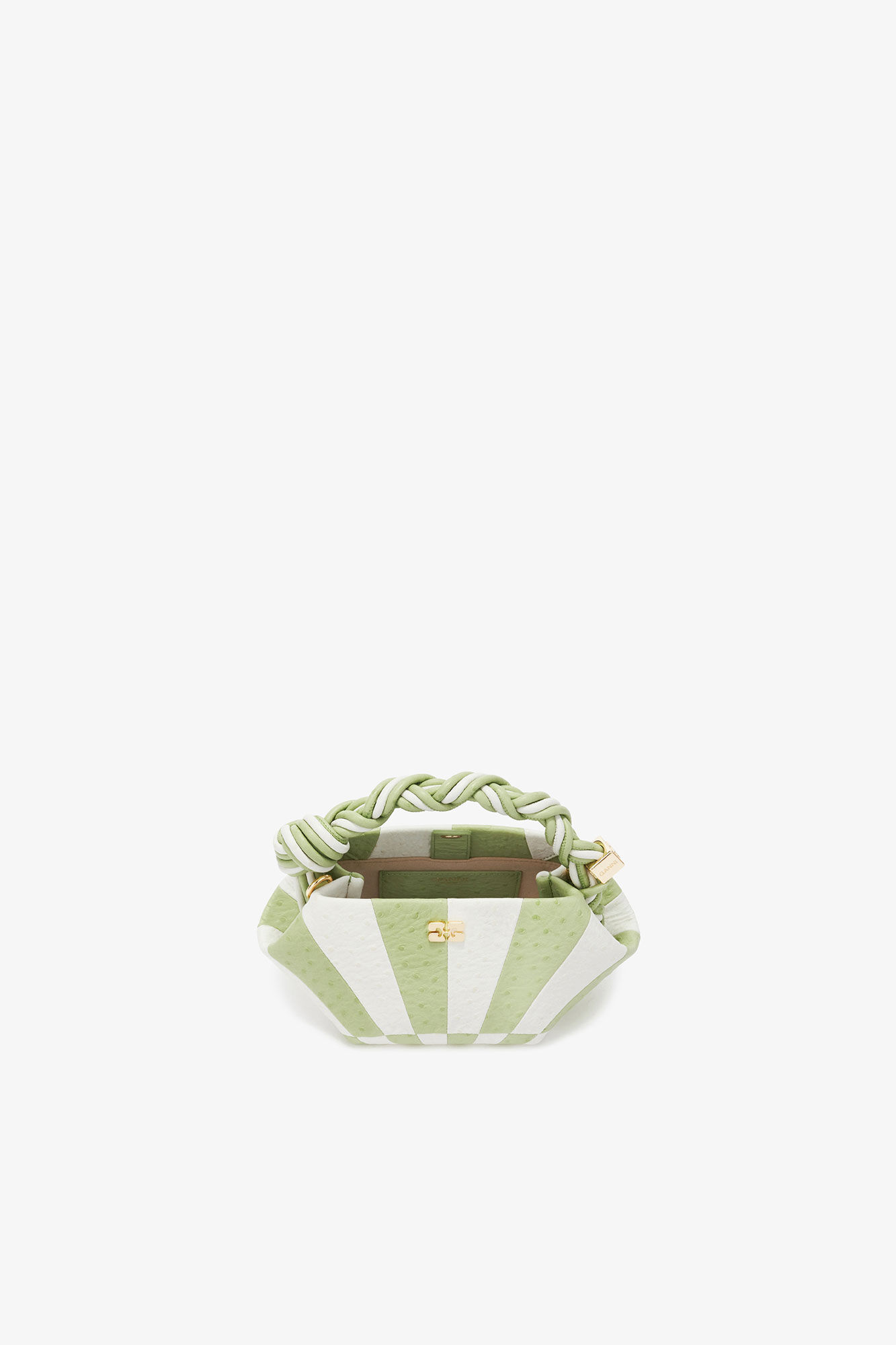 Mini Bou Bag in Green Circus, Recycled Polyester, in colour Lily Green - 3 - GANNI