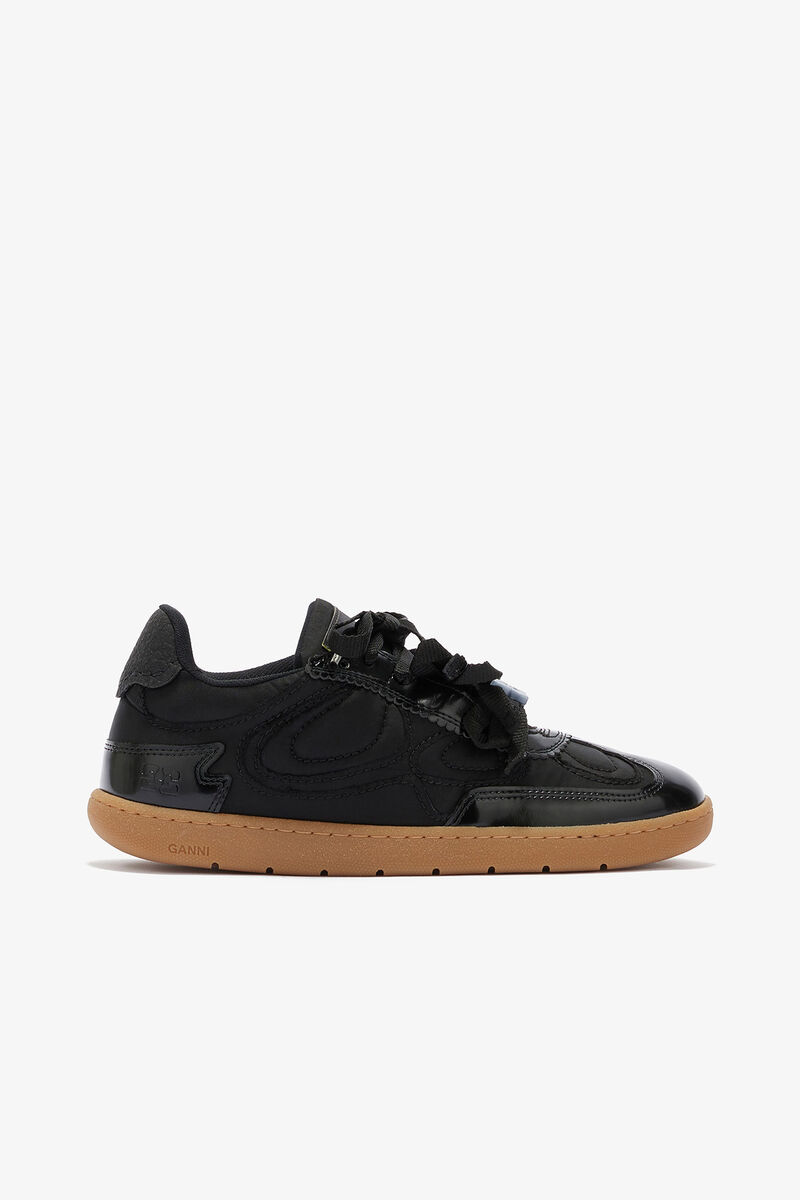 08 Black Sneakers, Recycled Polyamide, in colour Black - 1 - GANNI