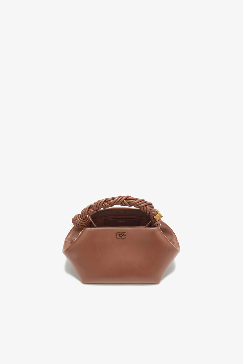Small Bou Bag in Brown, Recycled Leather, in colour Sorrel Horse - 3 - GANNI