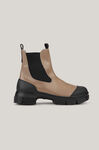 Recycled Rubber Chelsea Boots, in colour Fossil - 1 - GANNI