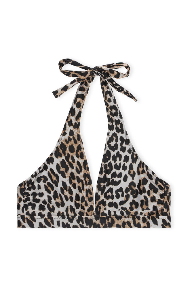 Halter-bikinitop, Leopard