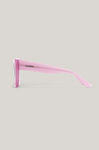 Smala rektangulära solglasögon, Biodegradable Acetate, in colour Sweet Lilac - 2 - GANNI