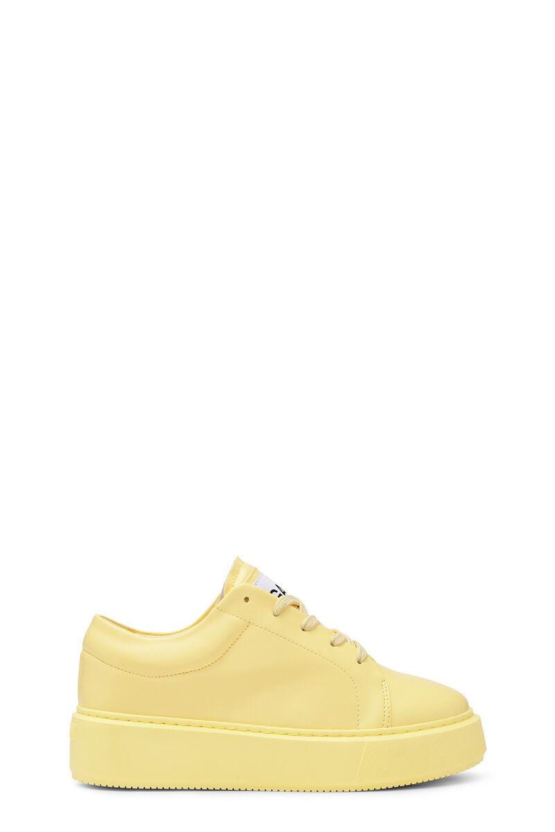 Vegea™-sneaker , Vegan Leather, in colour Pale Banana - 1 - GANNI