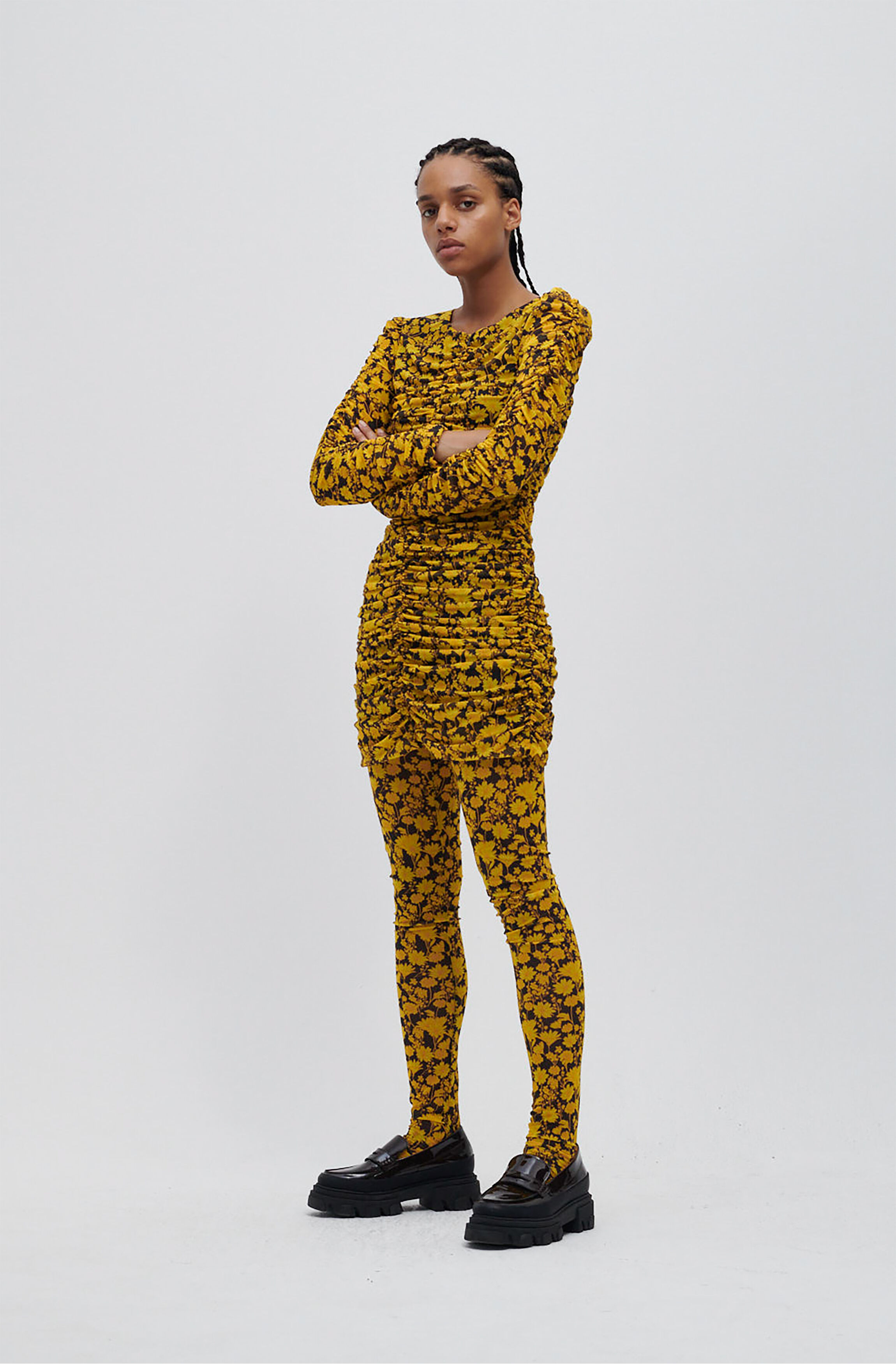 Yellow dress matching leggings clearance