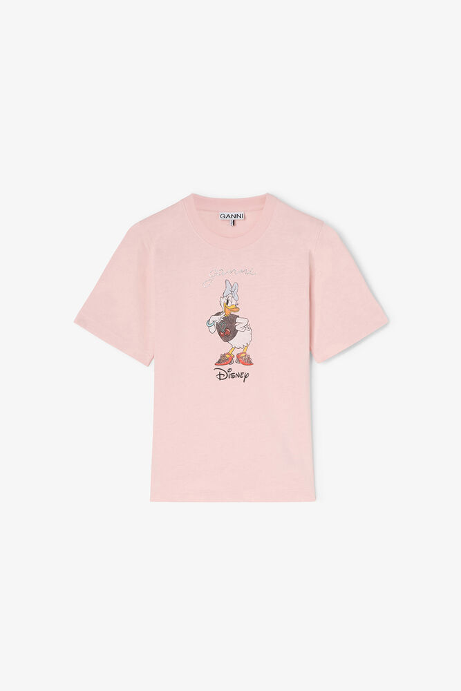 Daisy Duck Pink Printed Baby Fit T-shirt, Chalk Pink