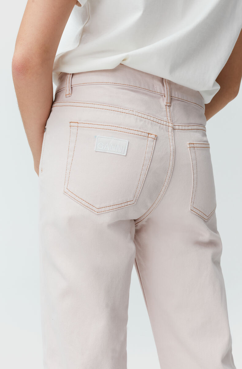 Lovy Jeans, Cotton, in colour Light Lilac - 4 - GANNI