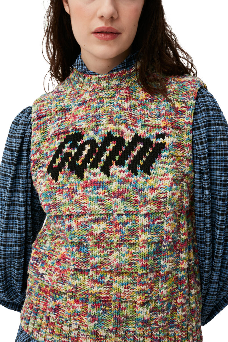 Rope Vest , Cotton, in colour Multicolour - 3 - GANNI