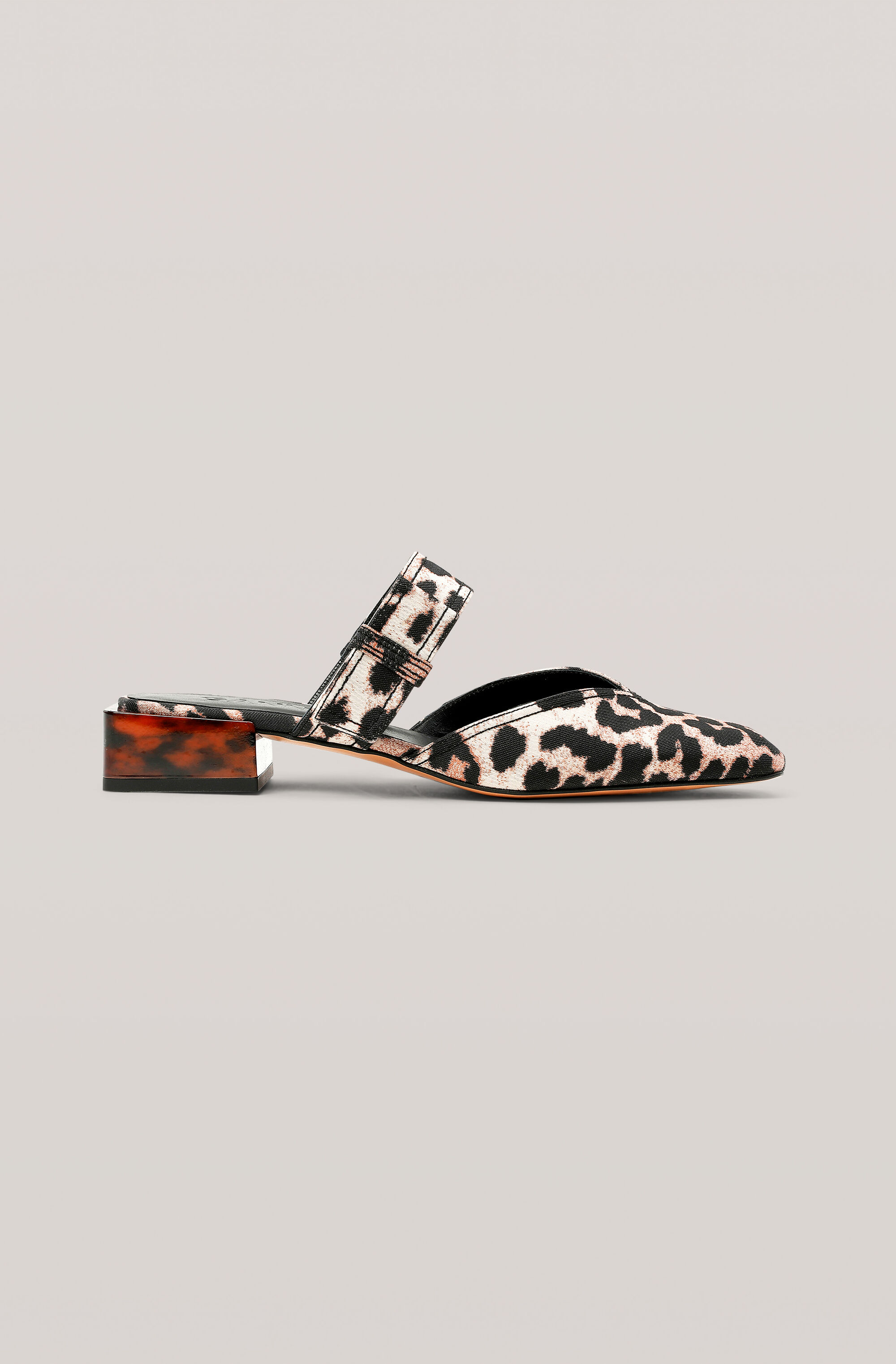 Jacquard Strappy Flat, Polyester, in colour Leopard - 1 - GANNI