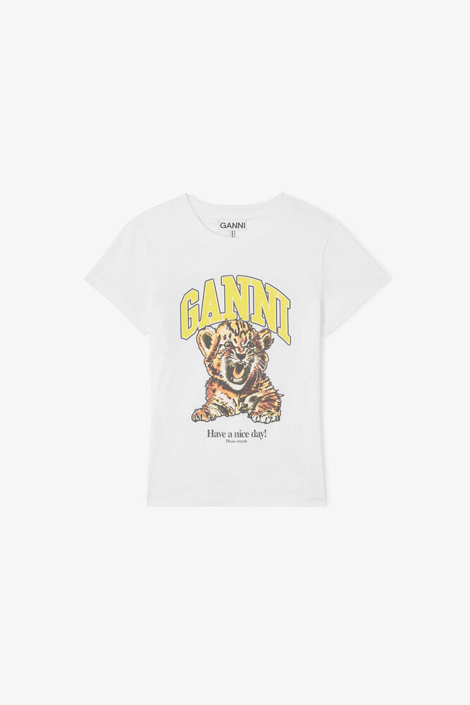 Baby Fit T-shirt with Tiger, Bright White