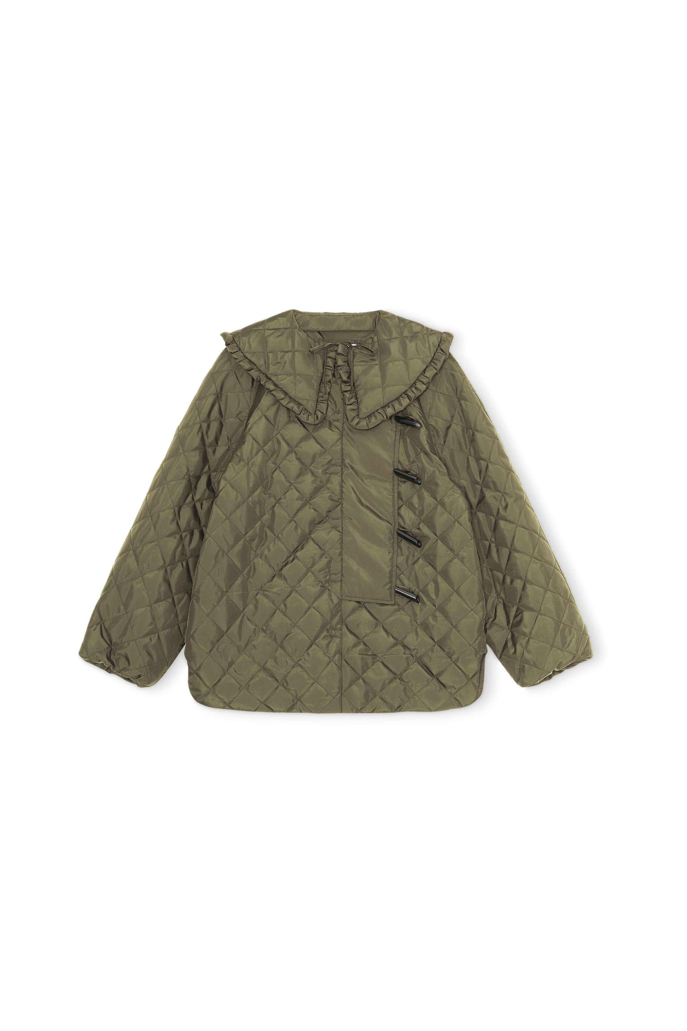 Ganni recycled ripstop quilted coat clearance