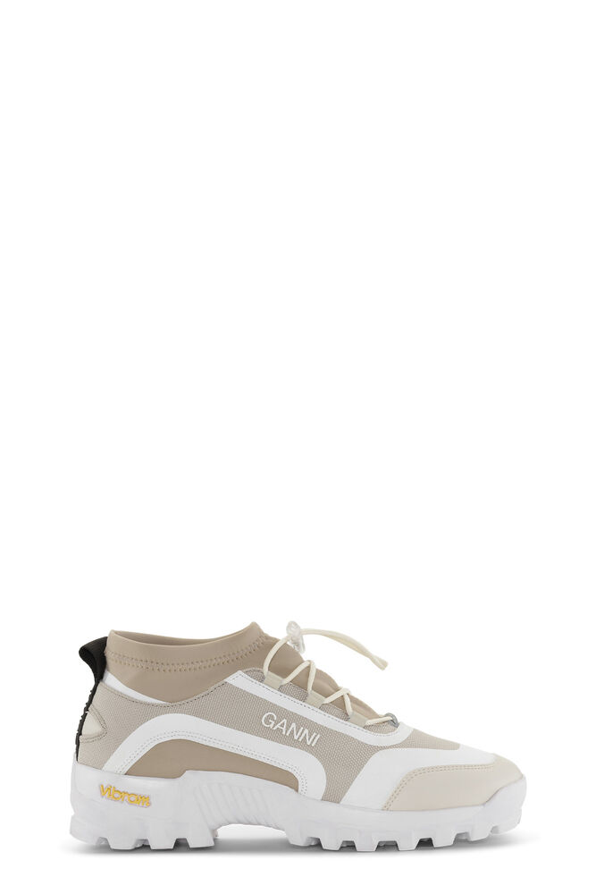 Performance Neoprene Sneakers, Egret