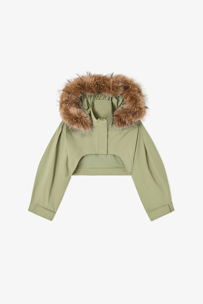 Veste courte à trois couches verte, Boa