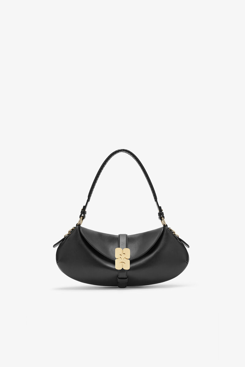 Sac noir B-Kat, Recycled Leather, in colour Black - 1 - GANNI