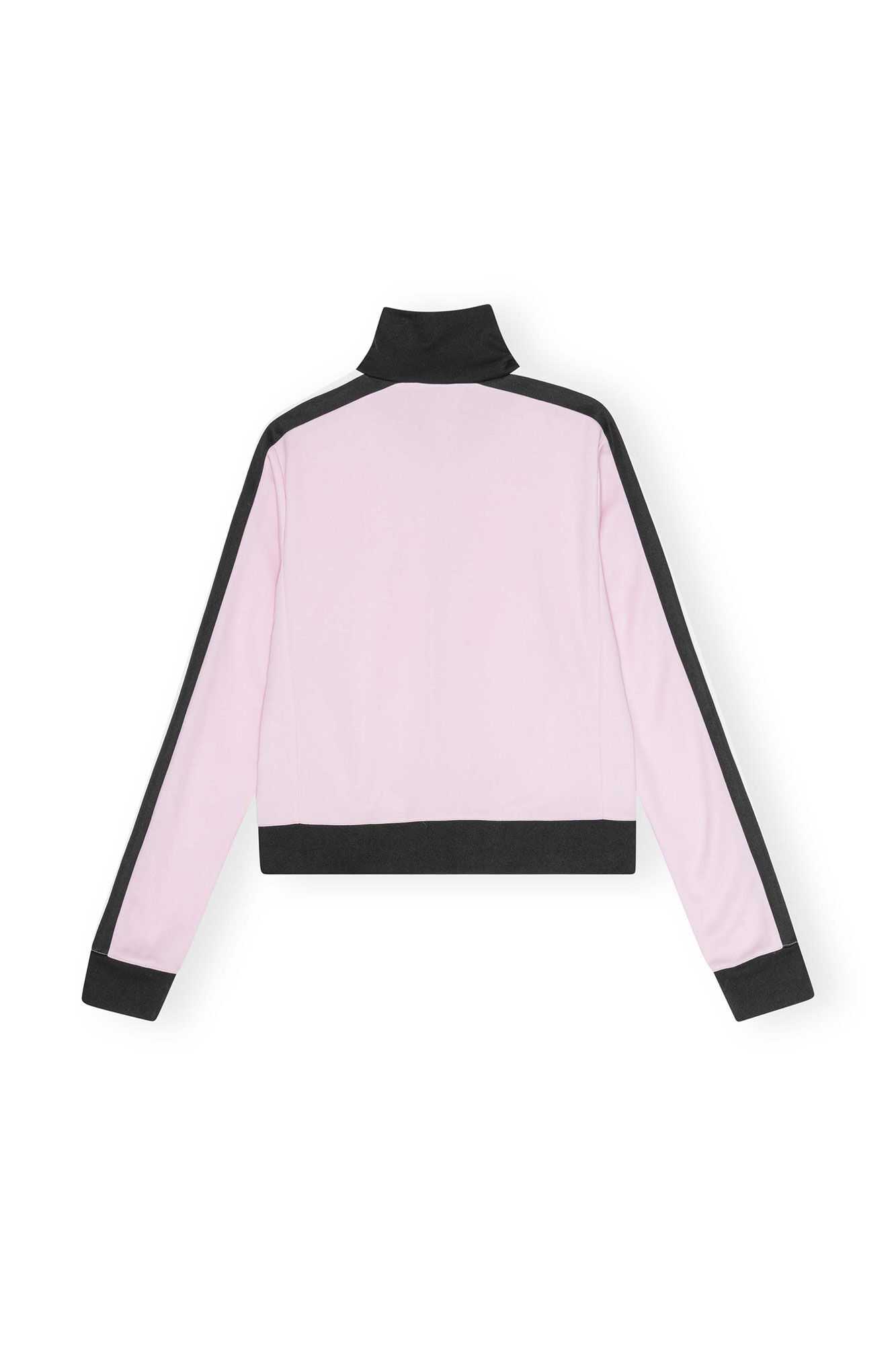 Sporty Jersey Tracksuit Jacket, Recycled Polyester, in colour Black - 2 - GANNI