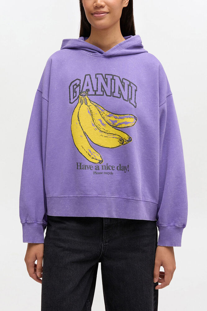 Vintagetv&auml;ttad hoodie, Passion Flower