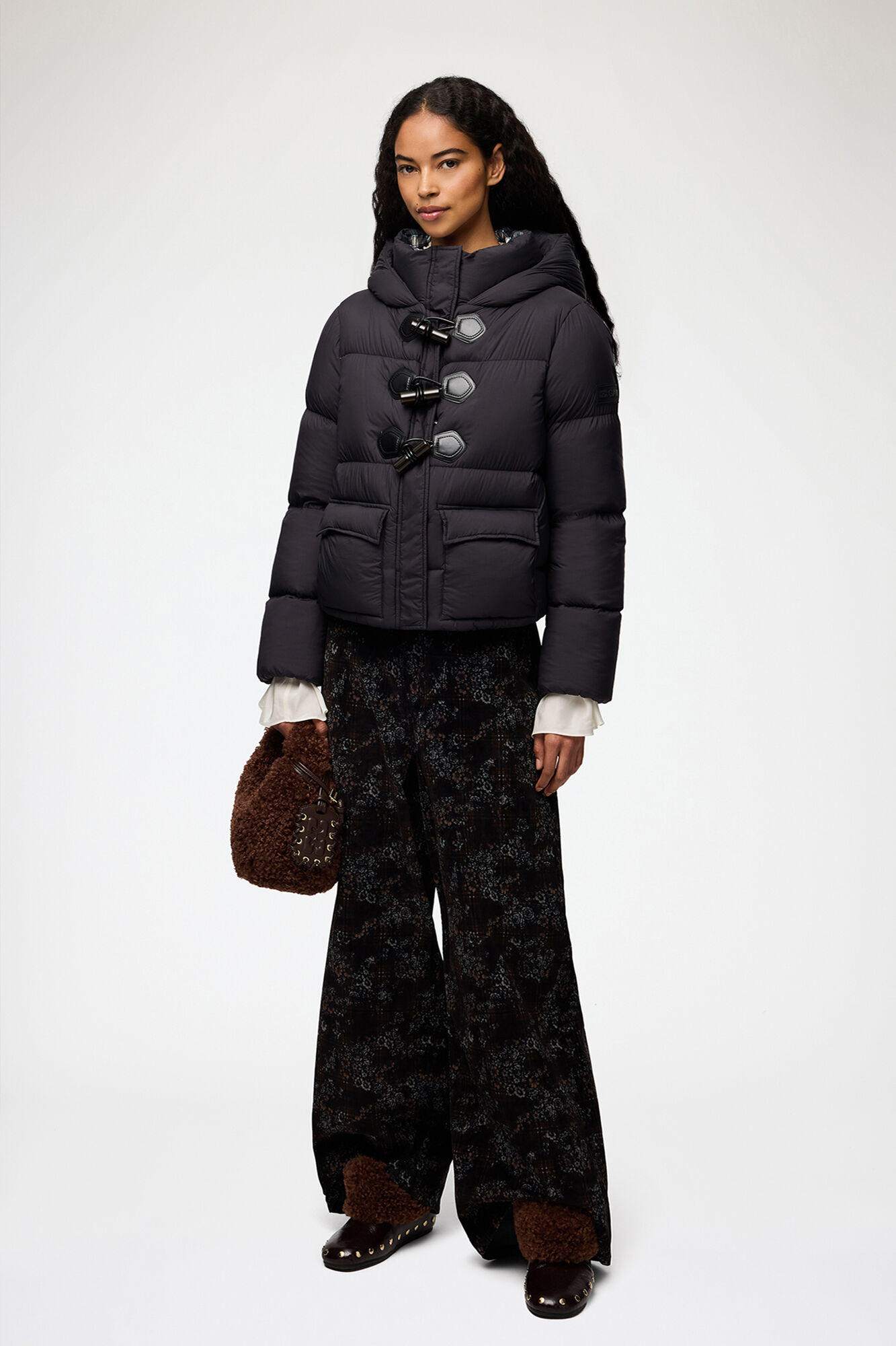 Mini puffer i Future nylon, Recycled Polyamide, in colour Phantom - 2 - GANNI