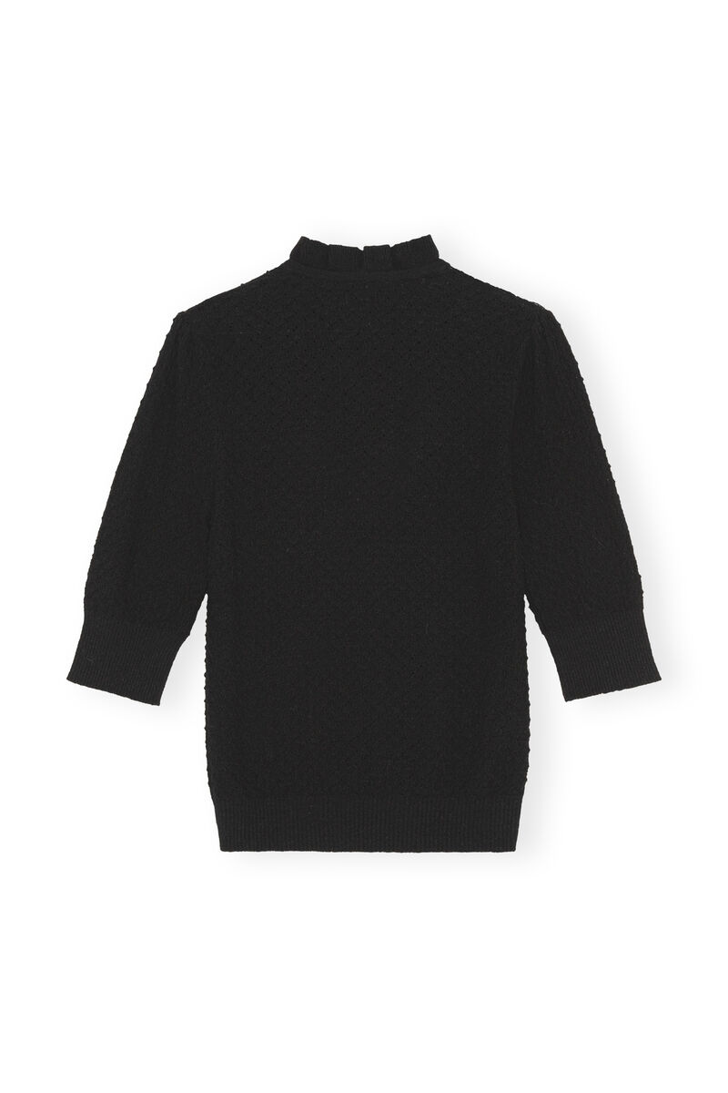 Boucle T-shirt, Linen, in colour Black - 2 - GANNI