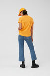 Thin Software Jersey O-neck T-shirt, Cotton, in colour Bright Marigold - 3 - GANNI
