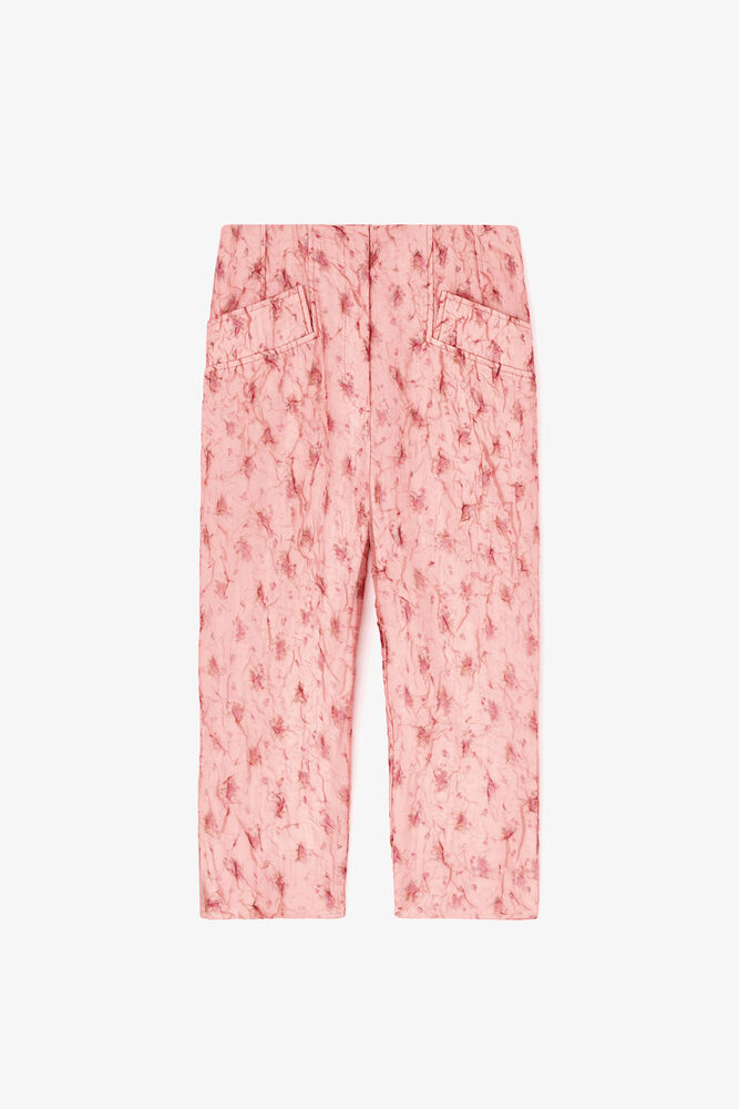 Capri Trousers in Shibori Organza, Lantana