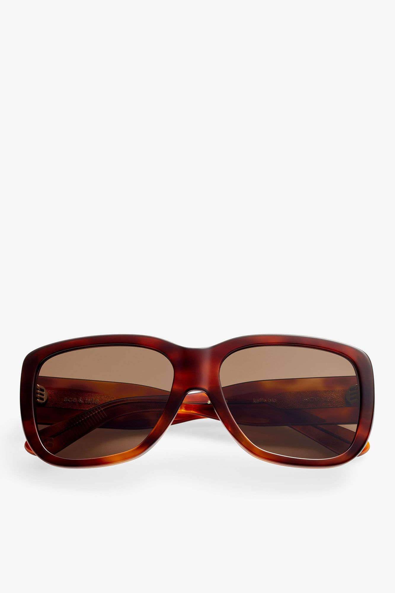 GANNI x Ace & Tate Antonio Sunglasses, Acetate, in colour Tiger's Eye - 1 - GANNI