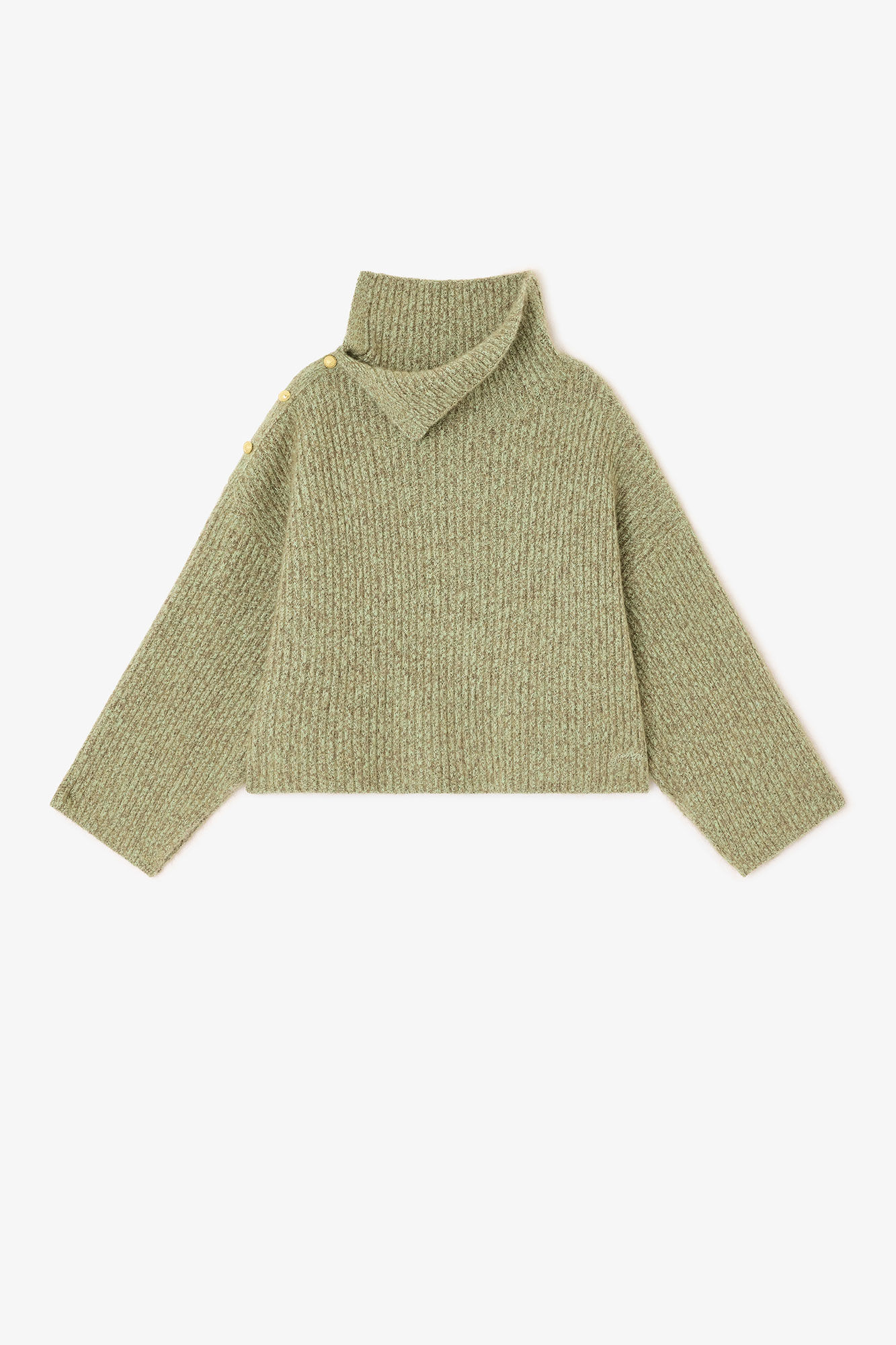 Green Mohair Sweater, Mohair, in colour Nile - 1 - GANNI