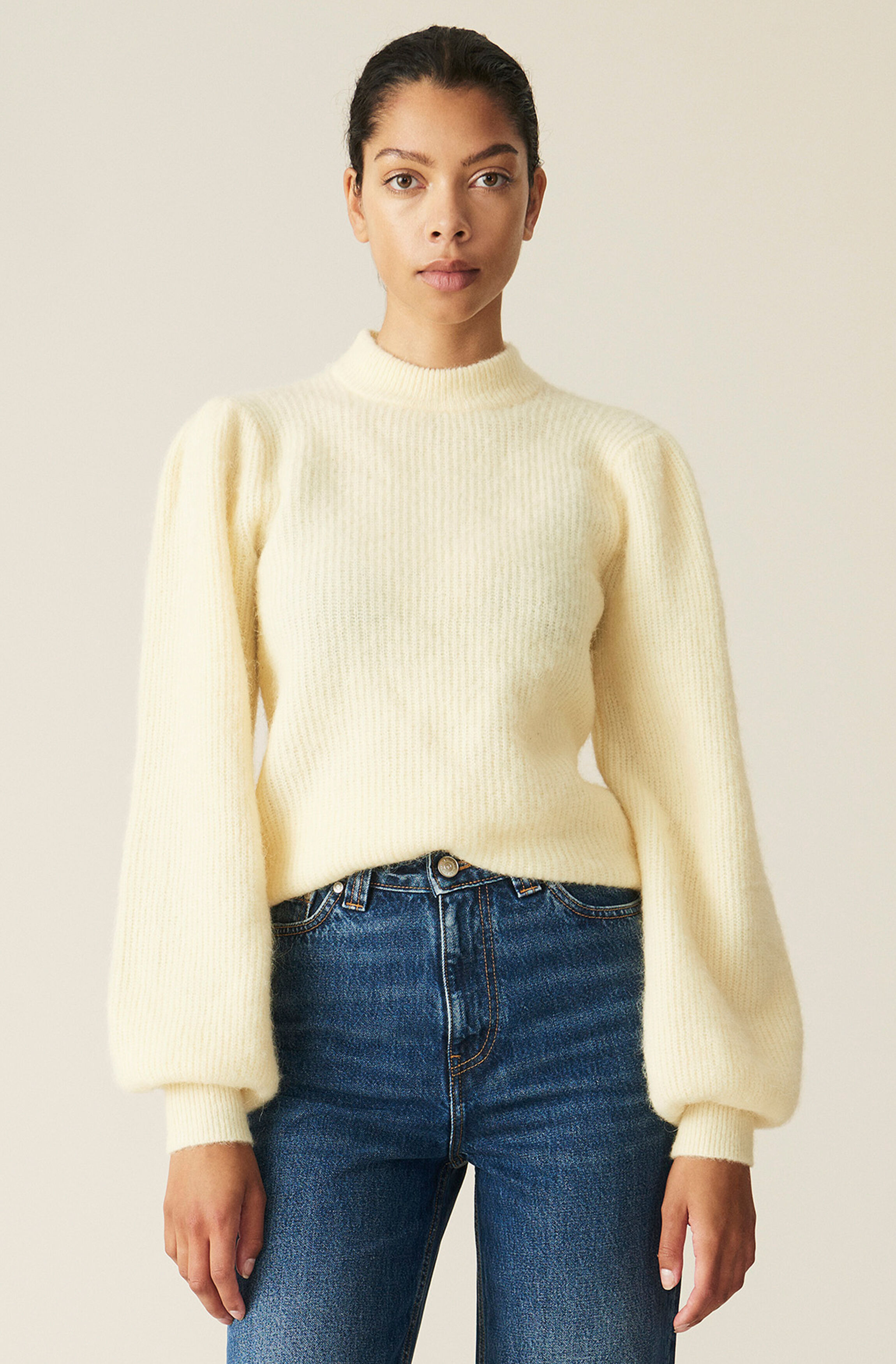 ganni green jumper