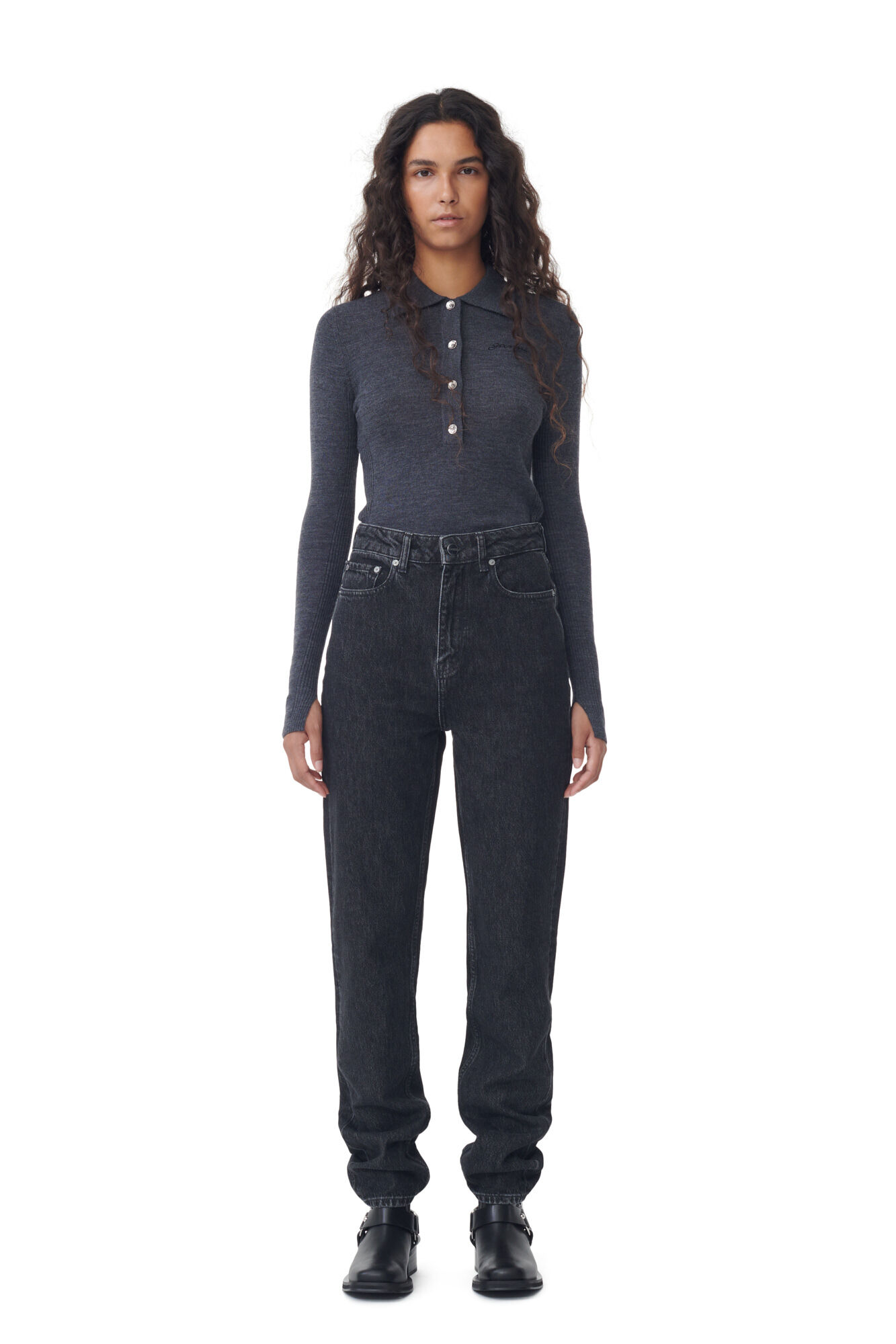 Stone colour jeans womens clearance