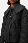 Ripstop Quilt Jacket, Recycled Polyester, in colour Black - 3 - GANNI