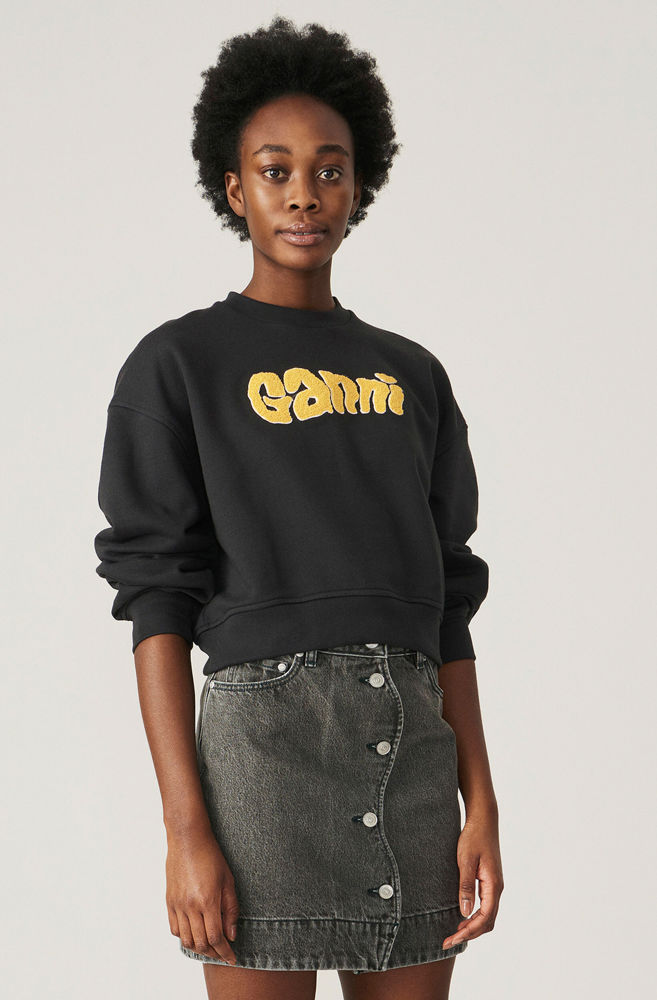 ganni logo sweatshirt