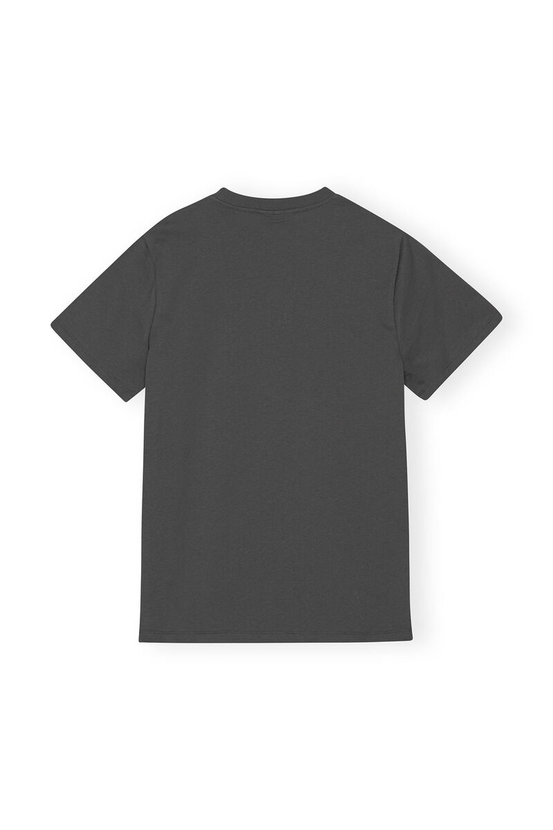 Lässiges Rainbow-T-Shirt, Cotton, in colour Volcanic Ash - 2 - GANNI