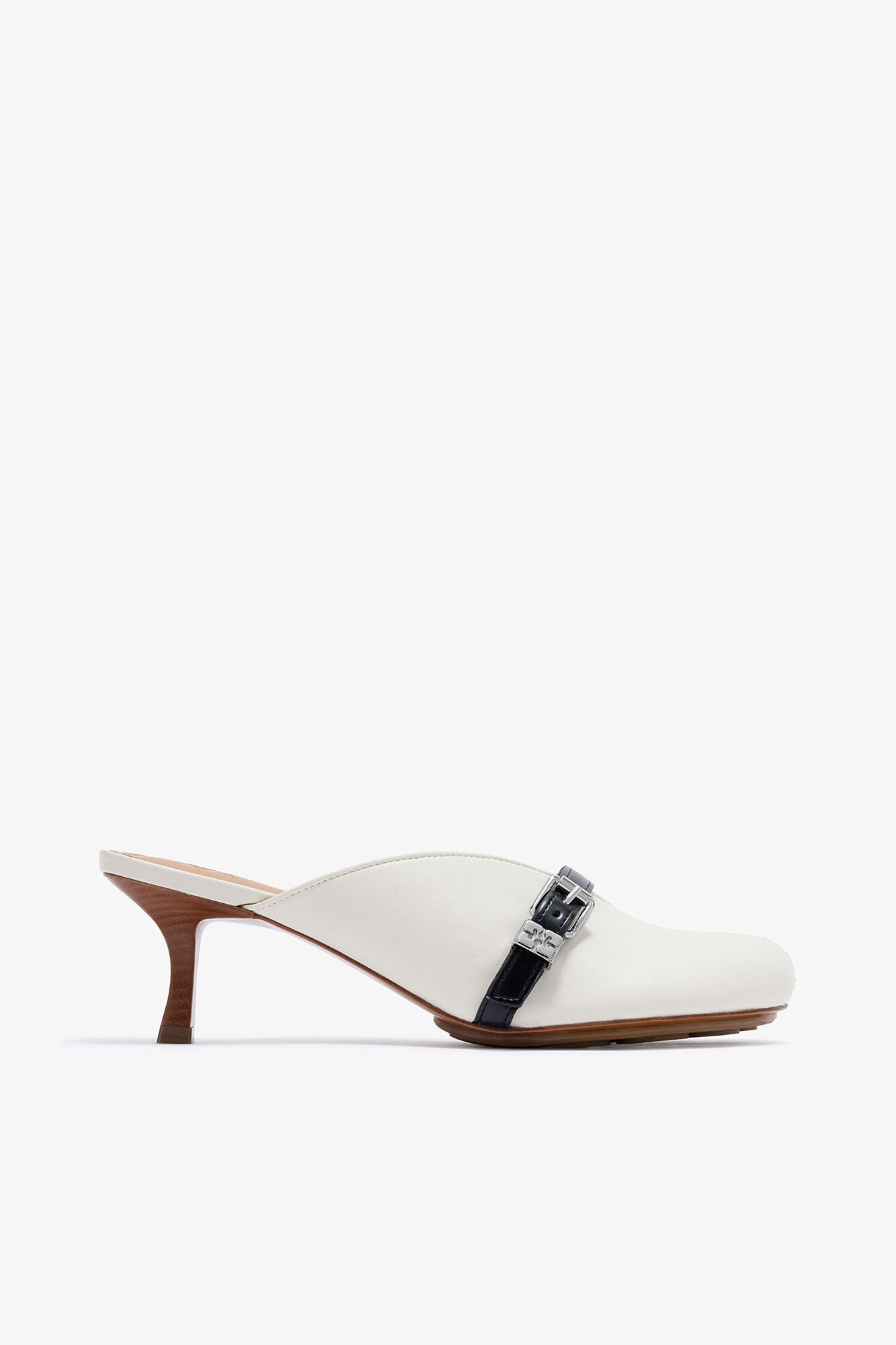 ち*ー様 GANNI ミュール　パンプス Sue Heeled Mules in white | GANNI US