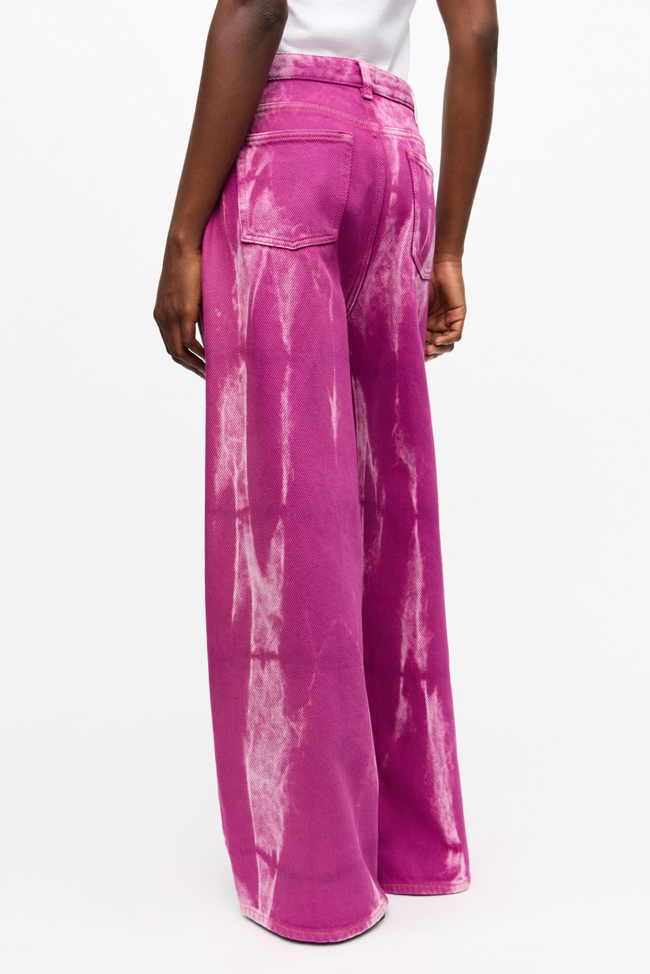 Purple Overdyed Marri Jeans, Organic Cotton, in colour Boysenberry - 3 - GANNI