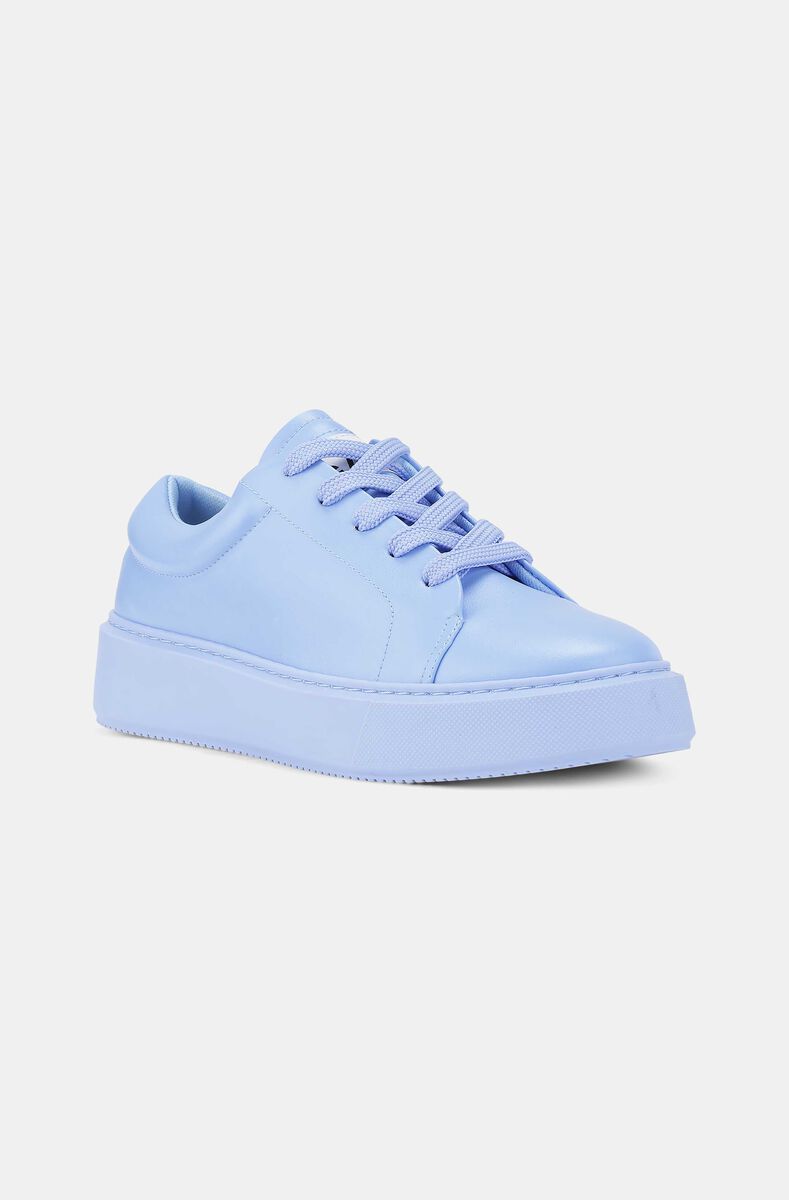 Sporty Sneakers, Vegan Leather, in colour Placid Blue - 1 - GANNI