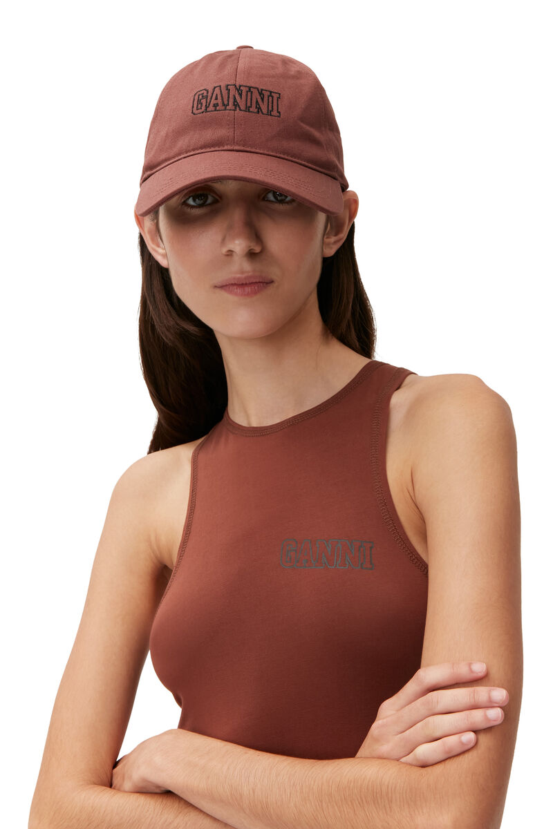 Software Heavy Cotton Software Cap, Cotton, in colour Root Beer - 2 - GANNI