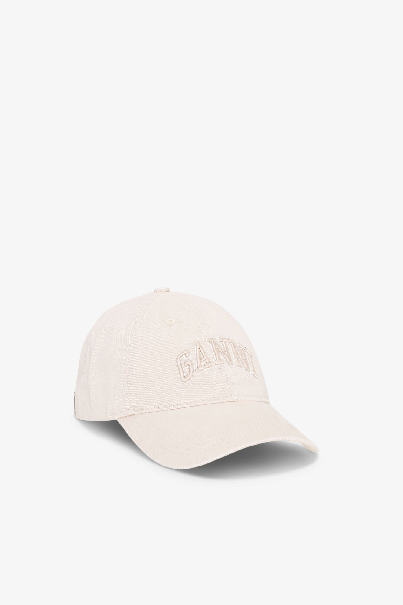 Ganni Women's White Cap In Washed Cotton Canvas - Image 1