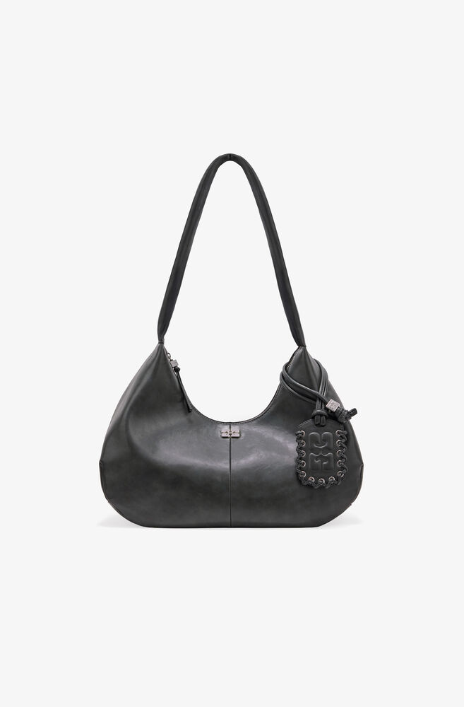 Steal Grey Medium Hobo Bag, Steal Grey