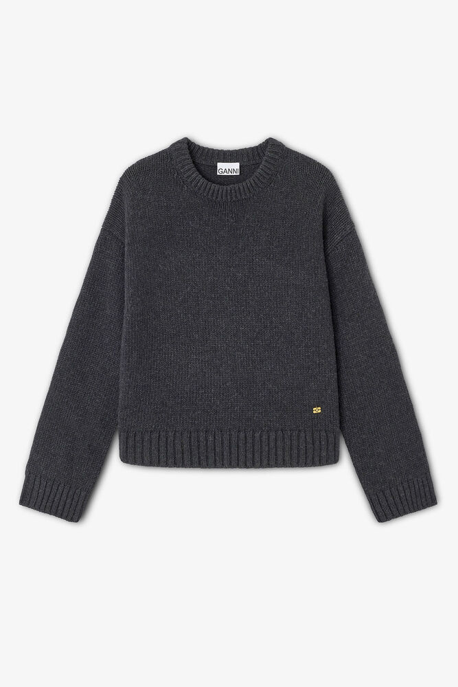 Dark Grey Wool Mix Sweater, Phantom