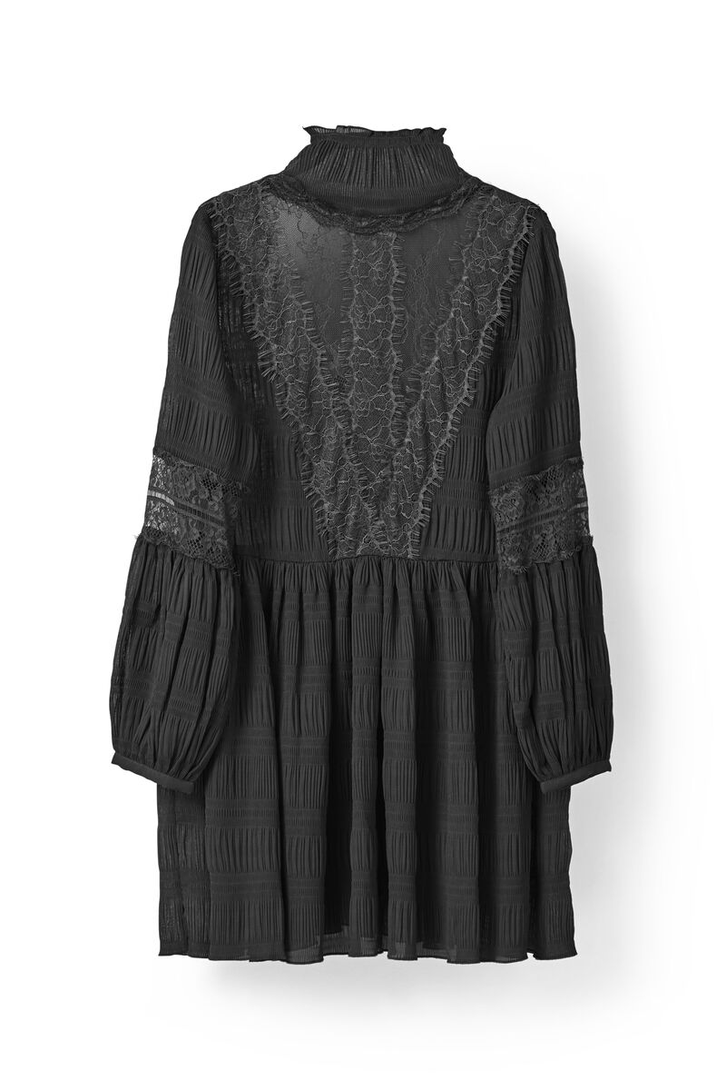 McKinney Pleat Dress, in colour Black - 1 - GANNI