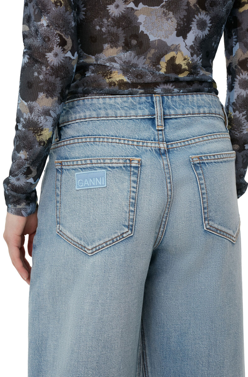 Jozey Jeans, Cotton, in colour Light Blue Vintage - 3 - GANNI